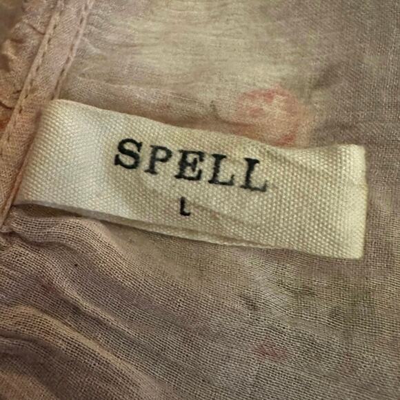 Spell & the Gypsy Bohemian Ethereal Billowy Ruffle Fleur Gown Maxi Dress Large - Picture 13 of 15